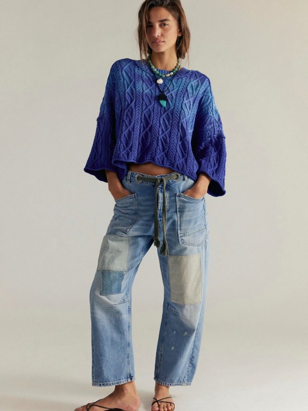Free People We The Free Moxie Pull-On Barrel Jeans - Picture 4 of 10